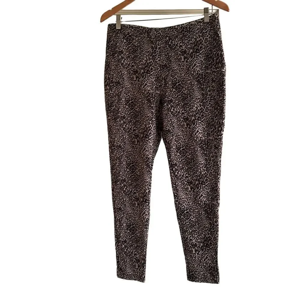 Chicos Women’s Shadow Leopard Medium Weight Ankle Length Legging Chicos Sz 2R 12